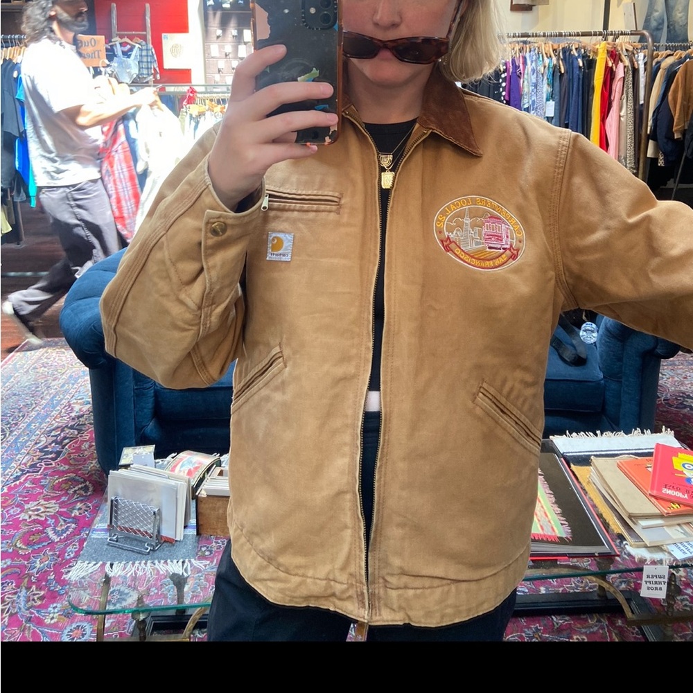 Carhartt Dteroit Jacket - Brown With Patch - image 7